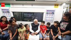 IndiaWatch: PM Modi takes Delhi Metro to SRCC, interacts with students