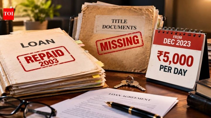 India BusinessLoan repaid in 2003, but bank lost property papers; court orders Rs 5k per day payout