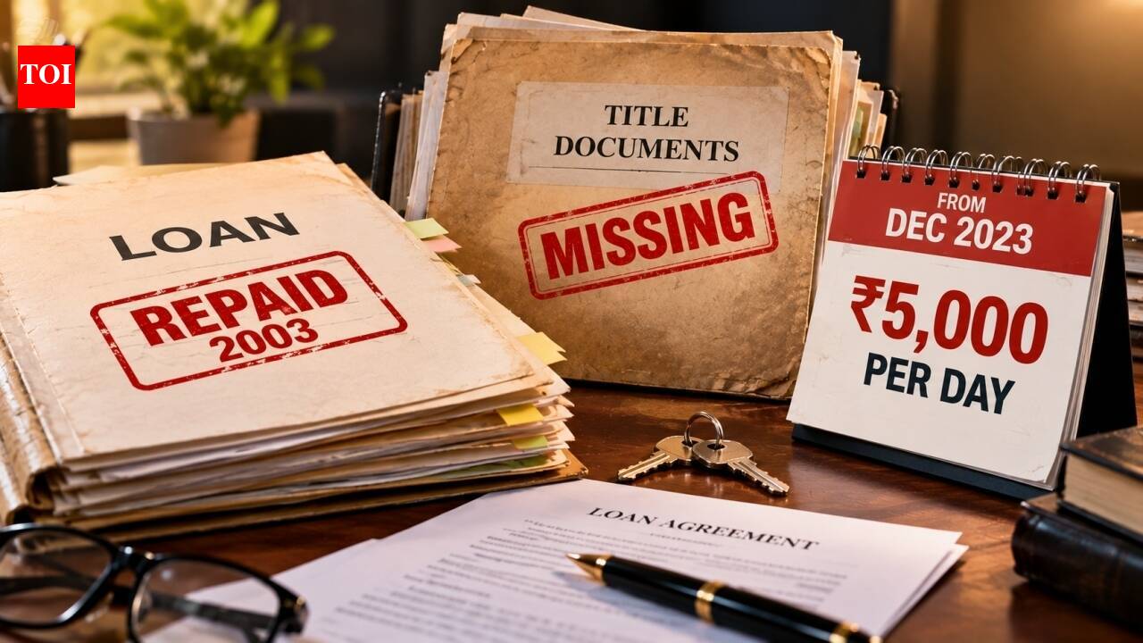 India BusinessLoan repaid in 2003, but bank lost property papers; court orders Rs 5k per day payout