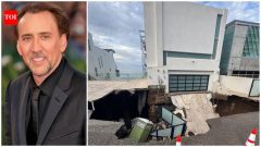 Nicolas Cage's $10.5m Malibu mansion hit by massive 30ft sinkhole