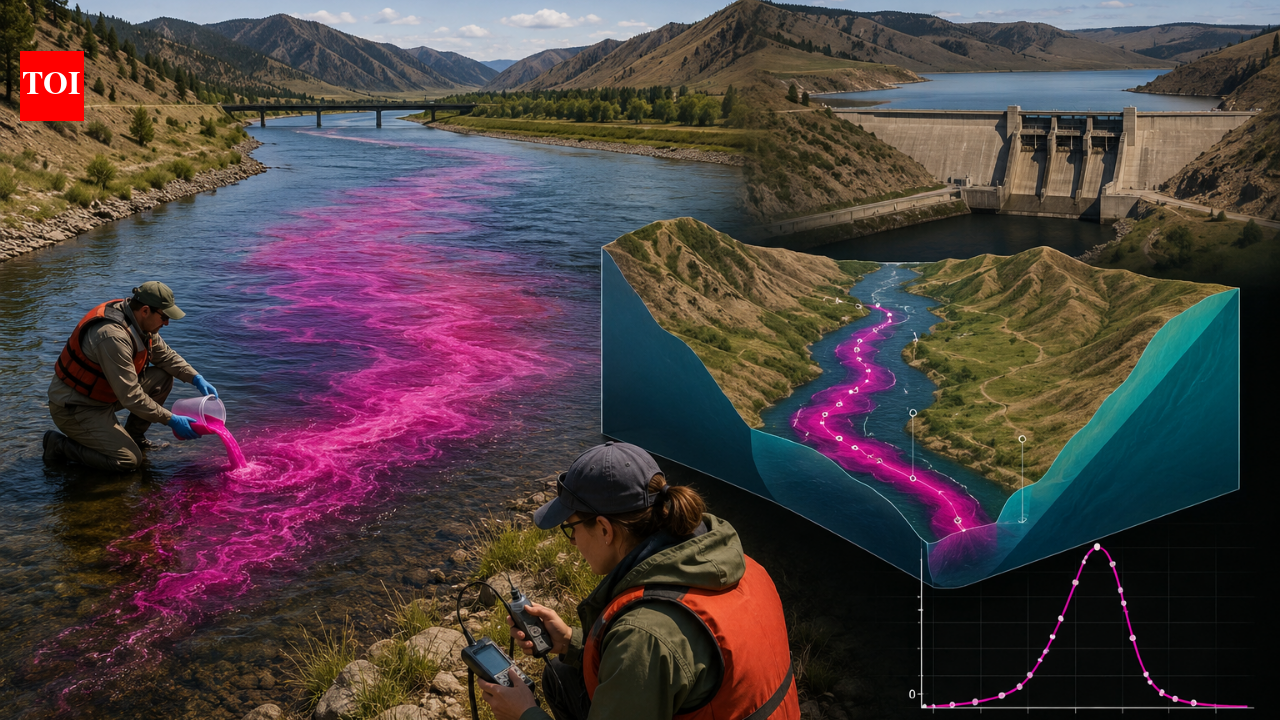 Missouri River dye test tracked plume 41.2 miles and measured 8.2-hour delay