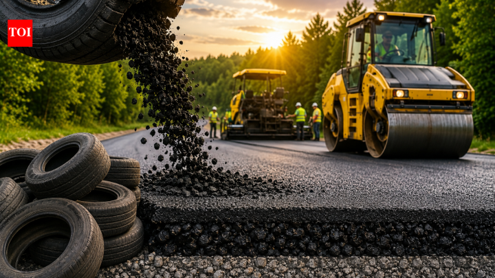 Michigan recycled 7,000+ tires into road that later won national green award