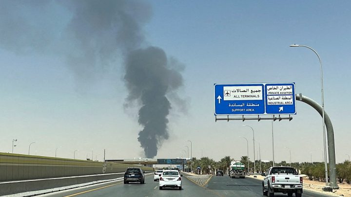 Saudi-led coalition says defences intercept Houthi missile fired at Riyadh