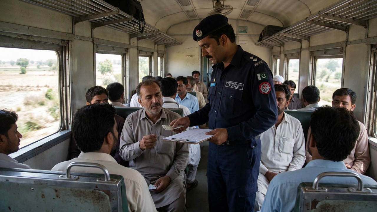 Pakistan Railways Police Assigned Ticket-Checking Duty on Trains