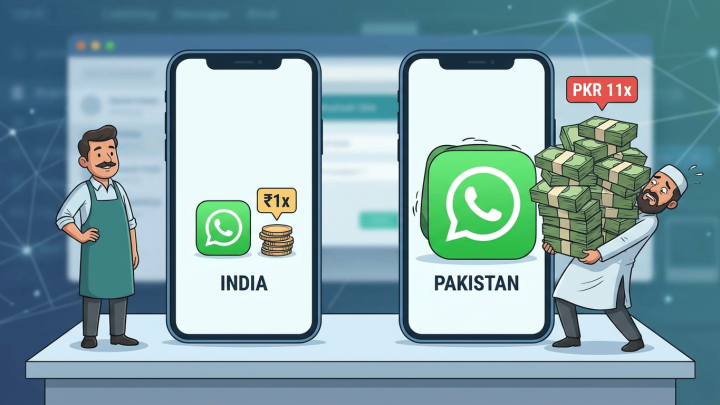 Meta Charges Pakistan 11x More Than India for WhatsApp Business Messages