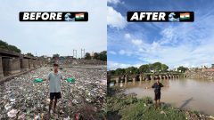 ‘People laughed at me’: Indian youth cleans up a trash-filled river