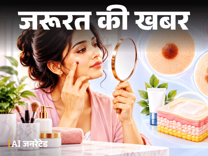 जरूरत की खबर- चेहरे से अनचाहे तिल कैसे हटाएं: डर्मेटोलॉजिस्ट से समझें पूरा प्रोसेस, संभावित खतरे, तिल हटवाने के बाद 10 सावधानियां1:58Play video