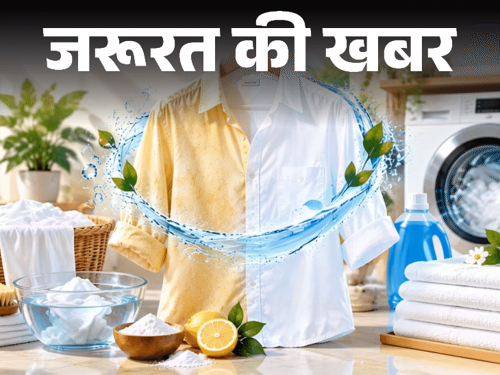 जरूरत की खबर- सफेद कपड़े जल्दी पीले पड़ जाते हैं: खोई चमक लौटाने के 5 टिप्स, धोते हुए बरतें 11 सावधानियां, न करें 6 गलतियां1:40Play video