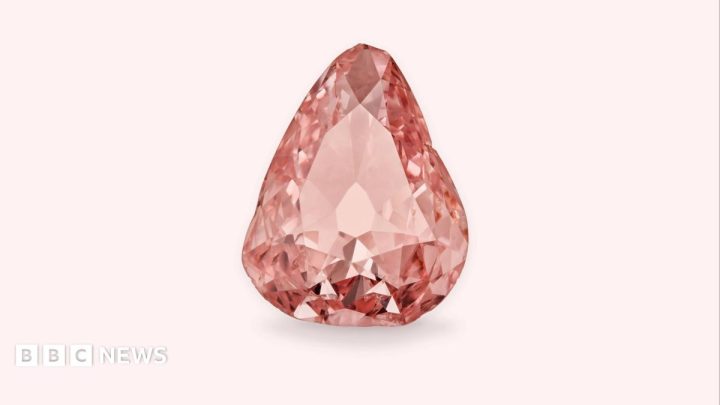 Rare pink diamond goes on display in France 100 years after amateur heist