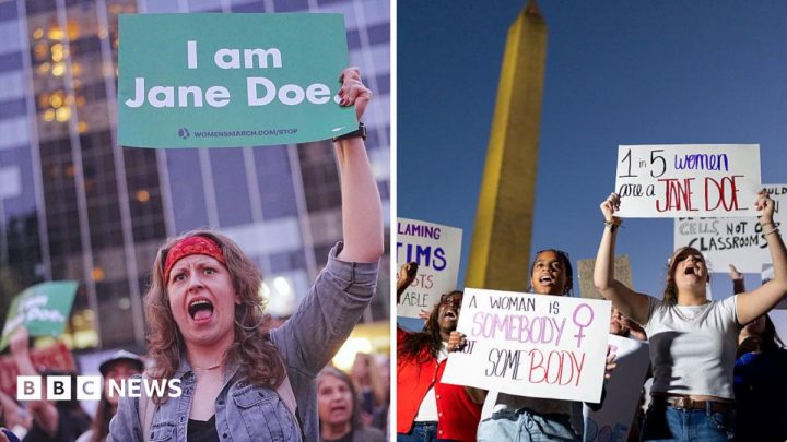 Watch: 'I am Jane Doe' protests across US call for end to sexual violence