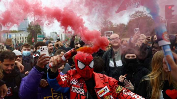 Photos: Clashes erupt in France during protests over rising living costs
