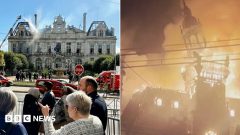 'Very upsetting': Residents in shock after historic French town hall set alight