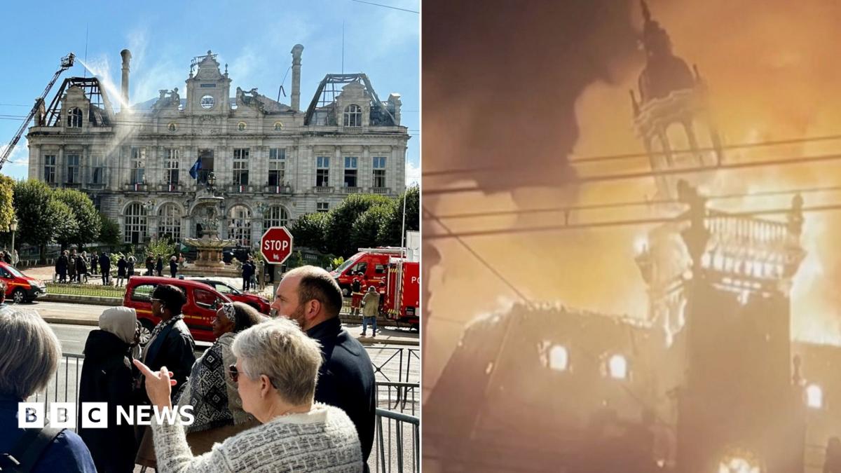 'Very upsetting': Residents in shock after historic French town hall set alight