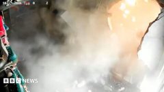 Watch: Moment Indonesian sneaker shop is torn apart by explosion