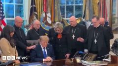 Catholic bishops apologise for 'exploited' Trump meeting