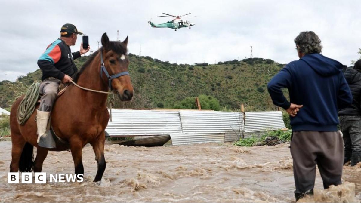 Residents airlifted to safety after flooding in central Chile