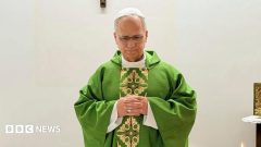 Pope pictured for first time since surgery and cancer diagnosis