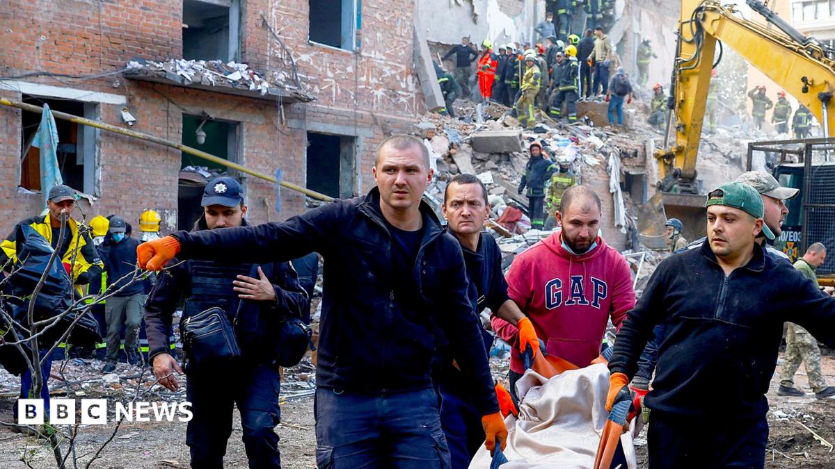 Children killed while they slept as Russian missile kills 19 in block of flats