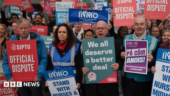 Hundreds of thousands of workers on strike across Republic of Ireland