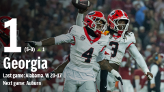 LIVE&nbsp;AP Top 25 highlights: Georgia takes over at No. 1, Oregon and Florida tumble out