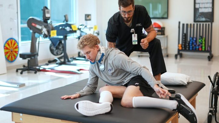 After an outfield collision left him paralyzed, every gain in rehab is a big win for A’s Ryan Lasko