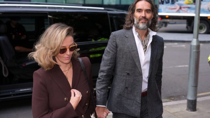 Russell Brand appears in a London court for trial on rape and sexual assault charges
