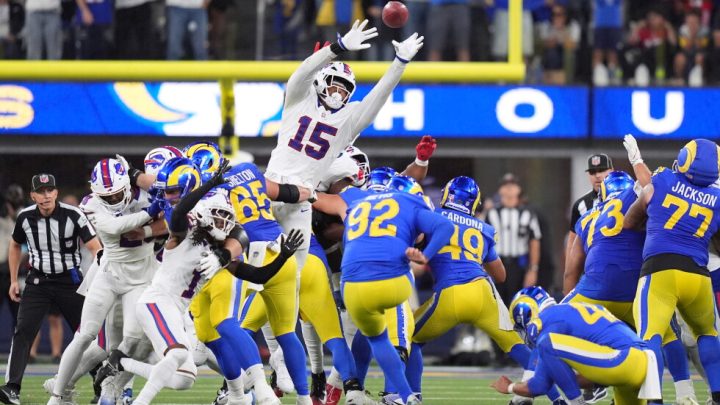 Rams cut K Harrison Mevis after 2 misses vs Bills, AP source says
