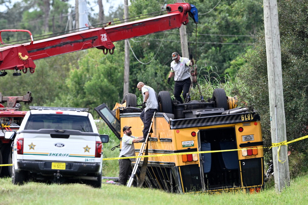 2 people killed, including a student, after Florida school bus rolls over in crash