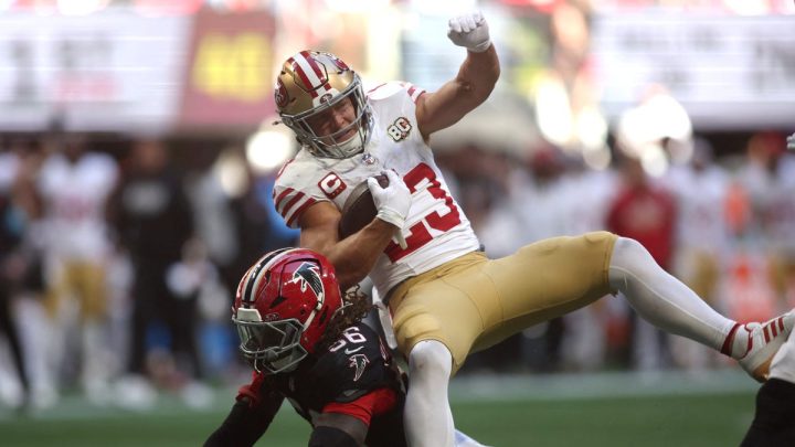 Christian McCaffrey injury update as 49ers RB misses time vs. Falcons