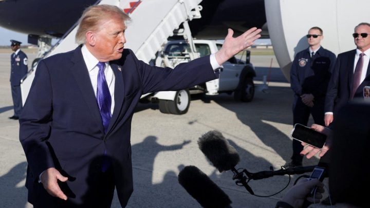 Trump erupts over ‘sick’ question about canceled midterm rally in Kansas