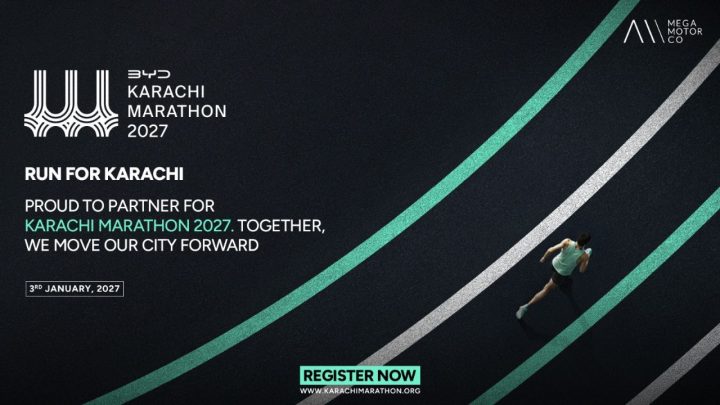 Mega Motor Renews Partnership for BYD Karachi Marathon 2027, Announces ‘She Runs’ to Train Women Athletes