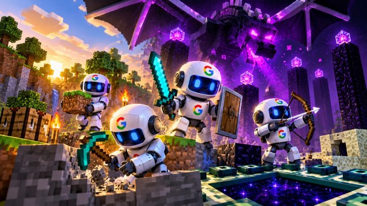 Google Gemini 4 Agents Beat Minecraft with No Human Help