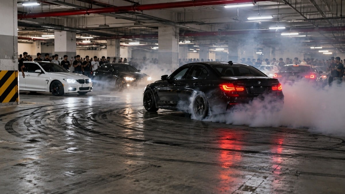 Police Register Case Against Motorists for Drifting at Lahore Shopping Mall