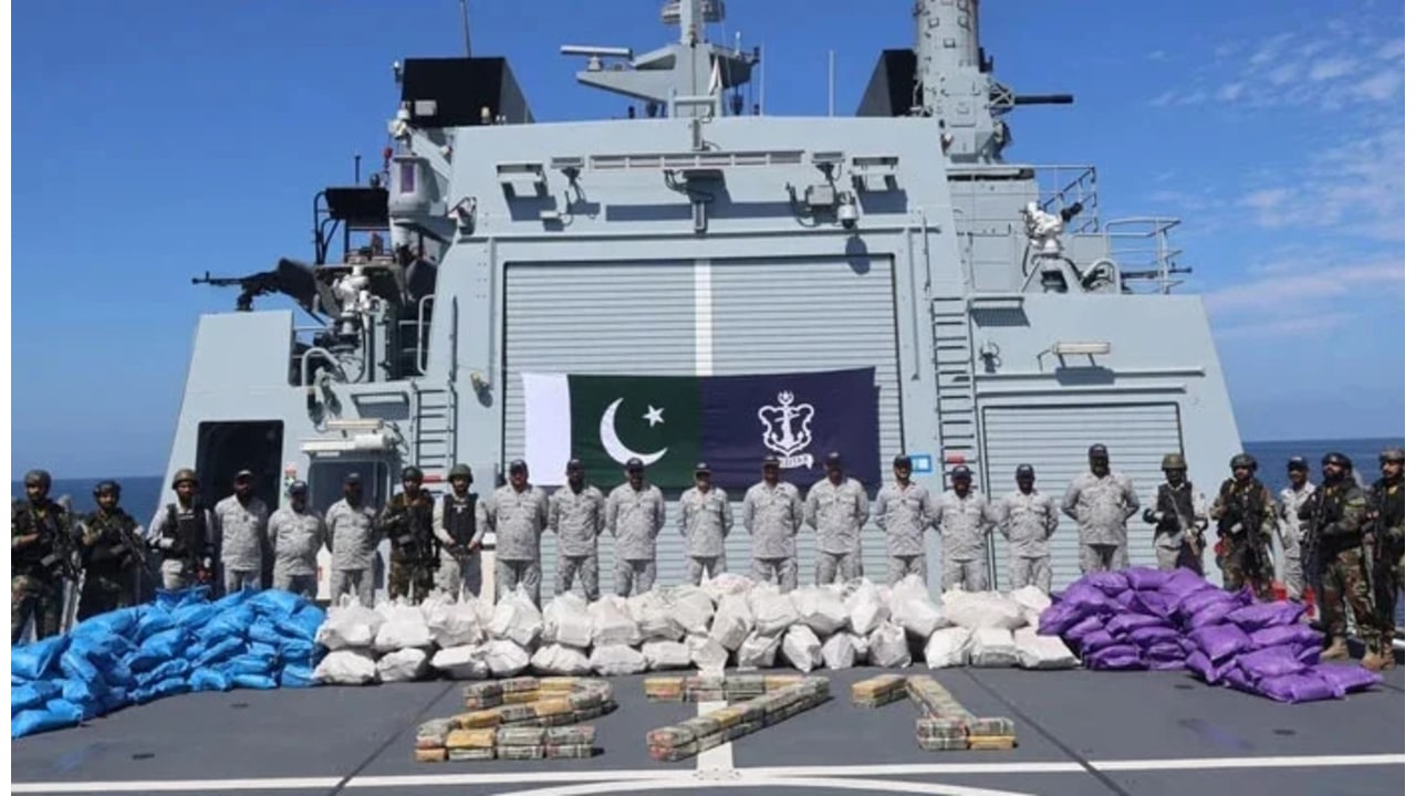 Pakistan Navy Seizes 2,850 Kg of Drugs Worth $96 Million in Arabian Sea