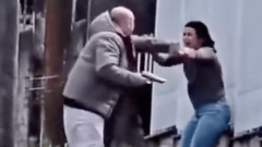 Man with fake gun shot after using abused partner as shield