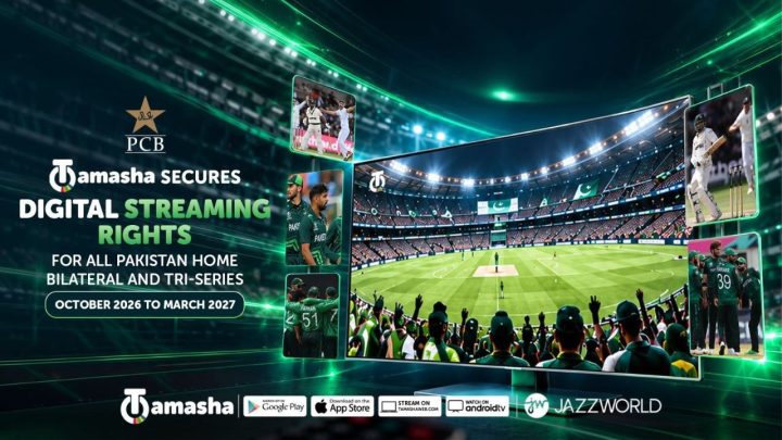 Tamasha Secures Streaming Rights from PCB for Pakistan’s 2026–27 Home Cricket Season