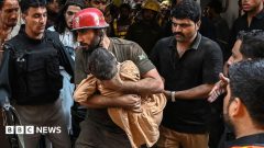 At least 33 pupils and teacher killed after school roof collapses in Pakistan