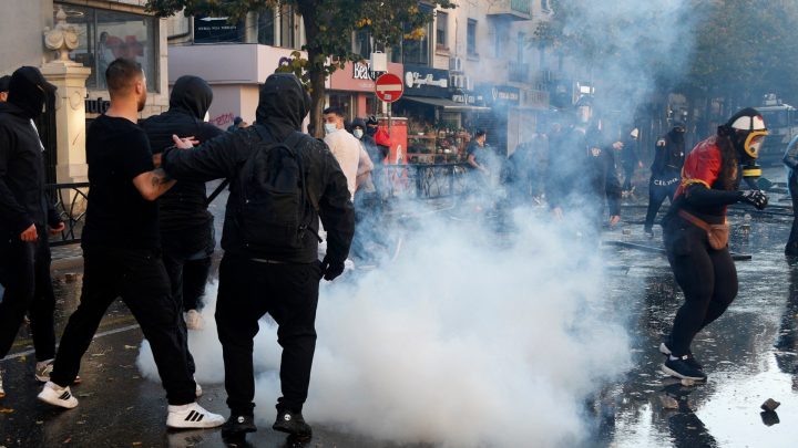 Albanian police fire tear gas at protesters as Education Ministry attacked