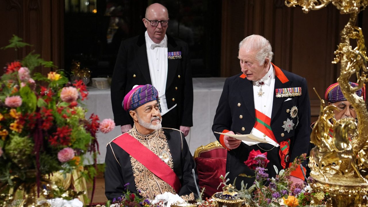 King Charles welcomes Omani sultan, hails peace efforts in UK state visit