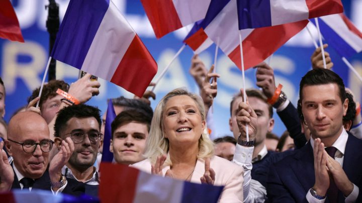 Marine Le Pen vows French ‘renaissance’ as far right eyes seat of power