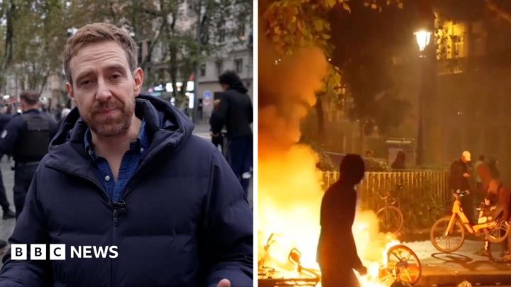Clean up begins after French riots but police remain