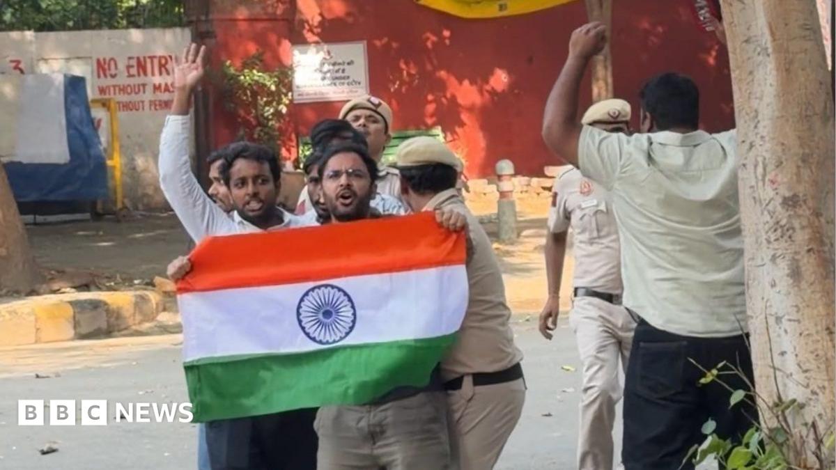 India 'cockroach' leaders detained after entering barricaded protest site