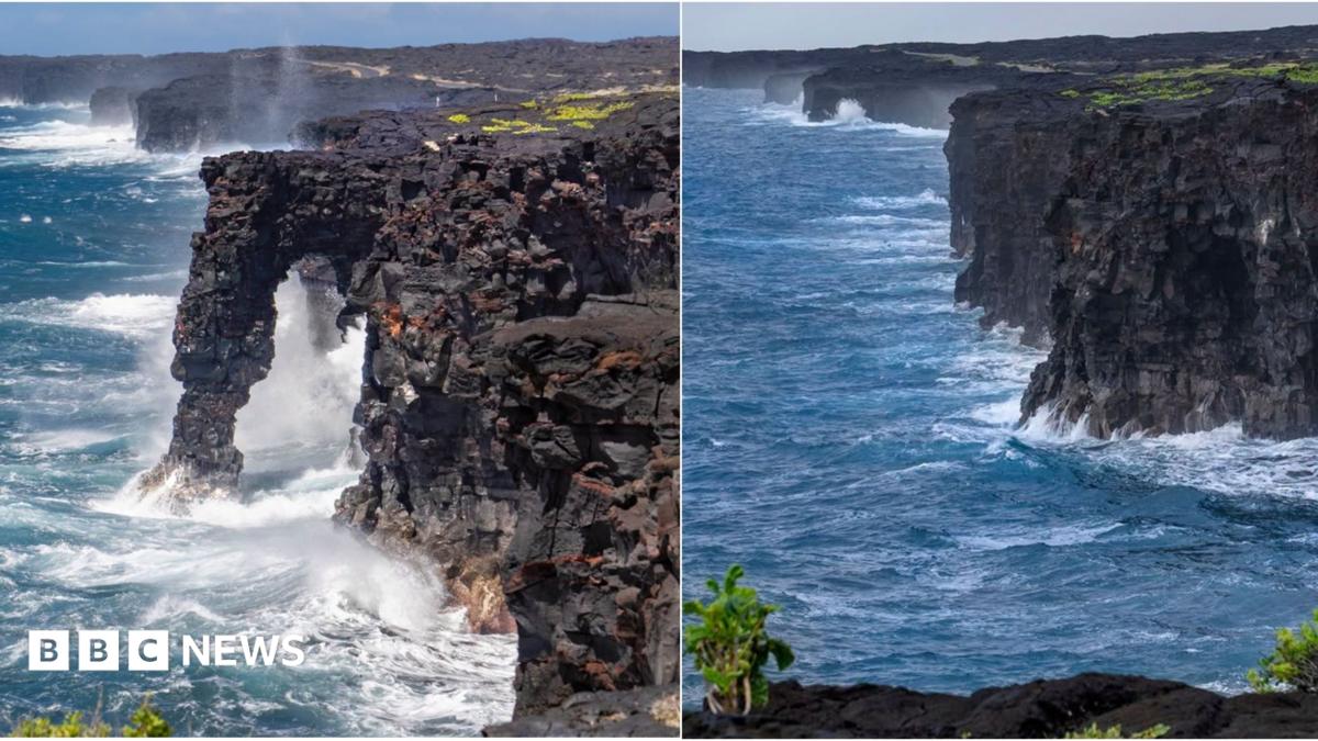 Hawaii's iconic 550-year-old Hōlei Sea Arch collapses