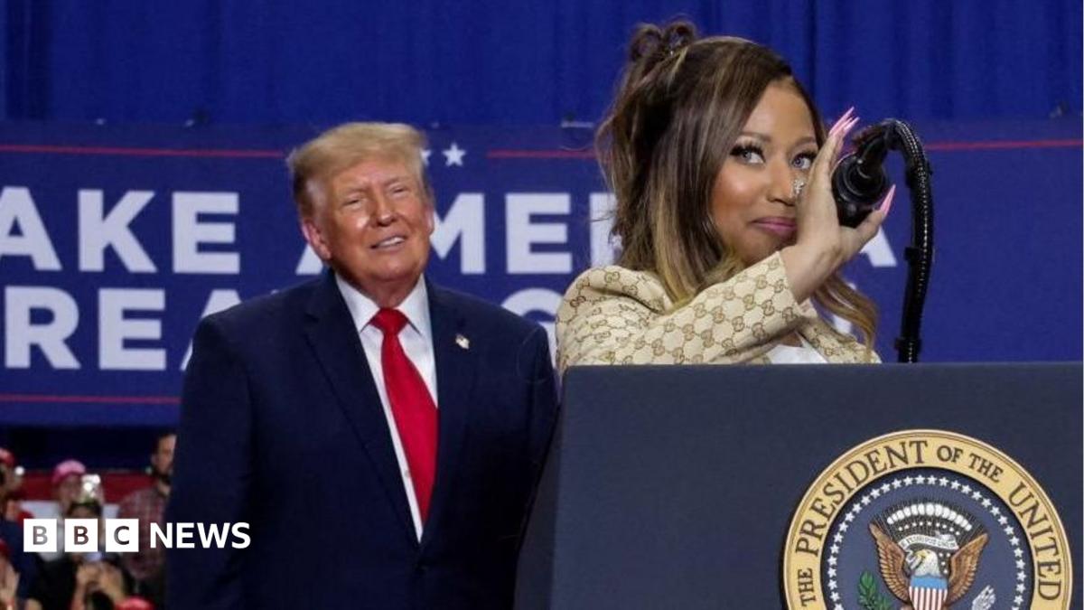 Rapper Nicki Minaj joins Trump onstage at Michigan rally