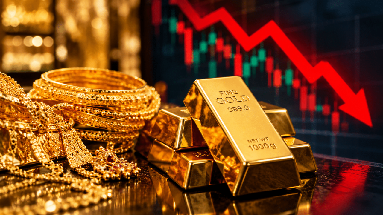 Gold Plunges Near Rs. 4.2 Lac