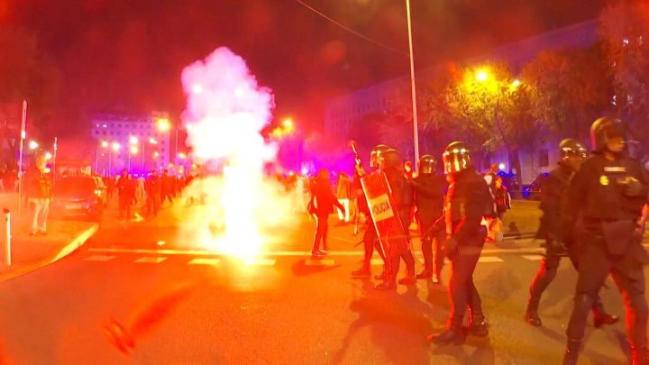 Riot police deployed in Madrid as protests erupt over deadly train crash