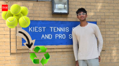 PeopleIndian-American teen recycles 160,000 tennis balls into nonprofit success