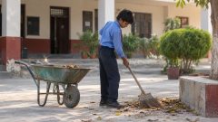 Punjab Govt School Caught Forcing Students to Perform Manual Labor
