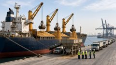 Imported Wheat Ship Arrives in Karachi