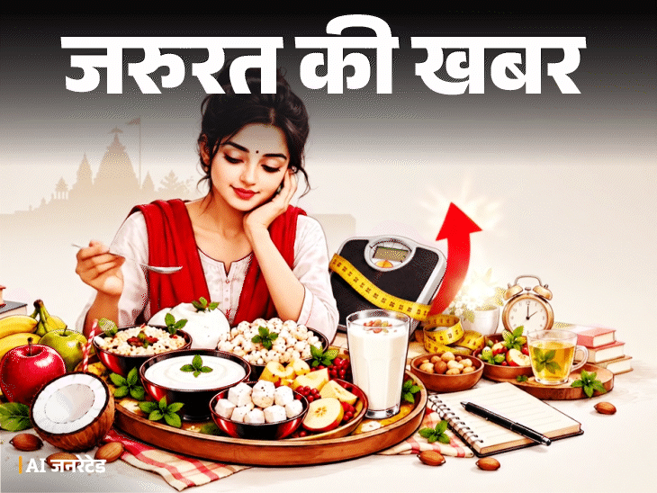 जरूरत की खबर- कहीं आपकी फास्टिंग कैलोरी बम तो नहीं: इस व्रत से वजन घटेगा नहीं, बढ़ेगा, वेट घटाना है तो ये 8 टिप्स याद रखें1:39Play video